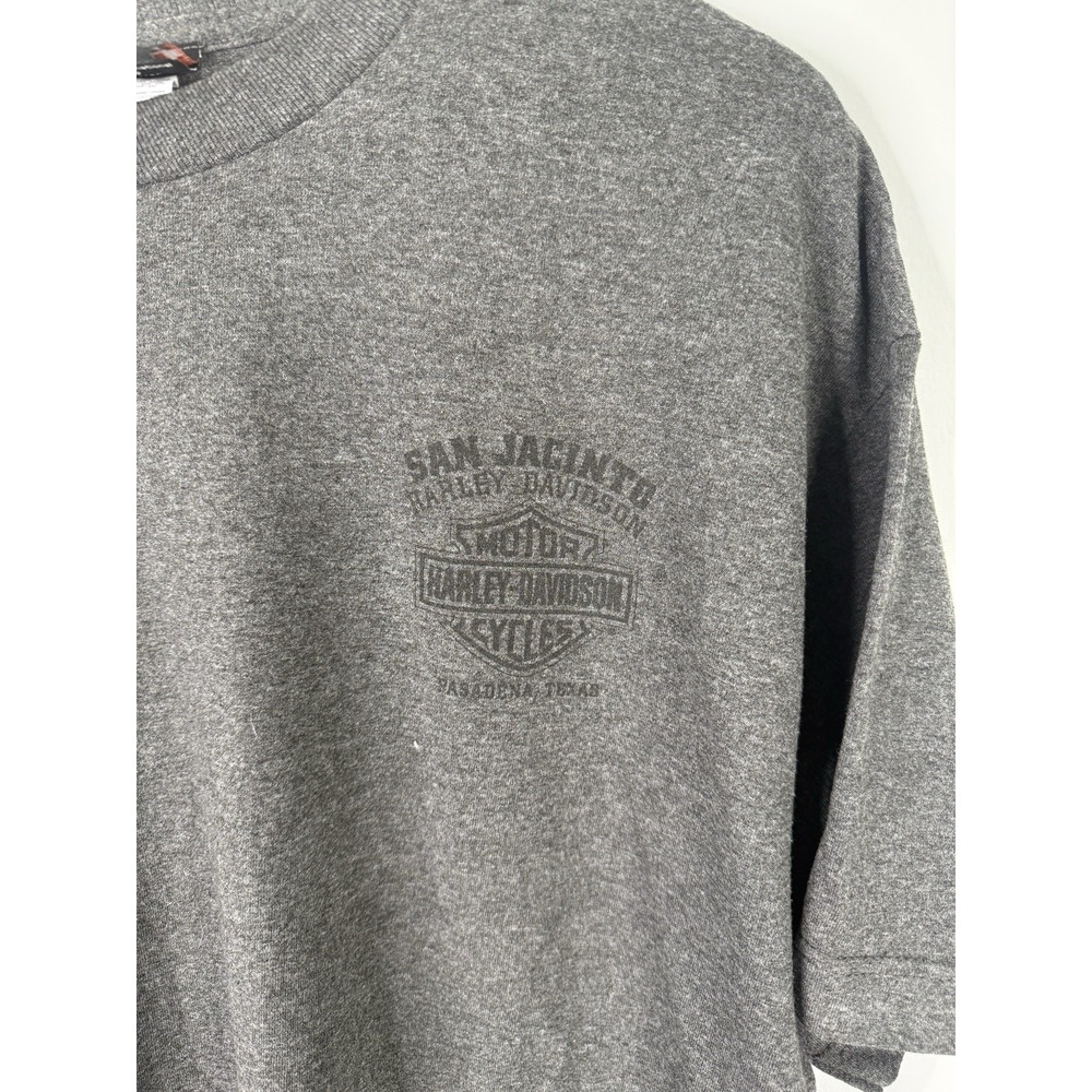 Harley-Davidson Men's Pasadena Texas Gray Short Sleeve Graphic T-shirt Size XL - Picture 4 of 15